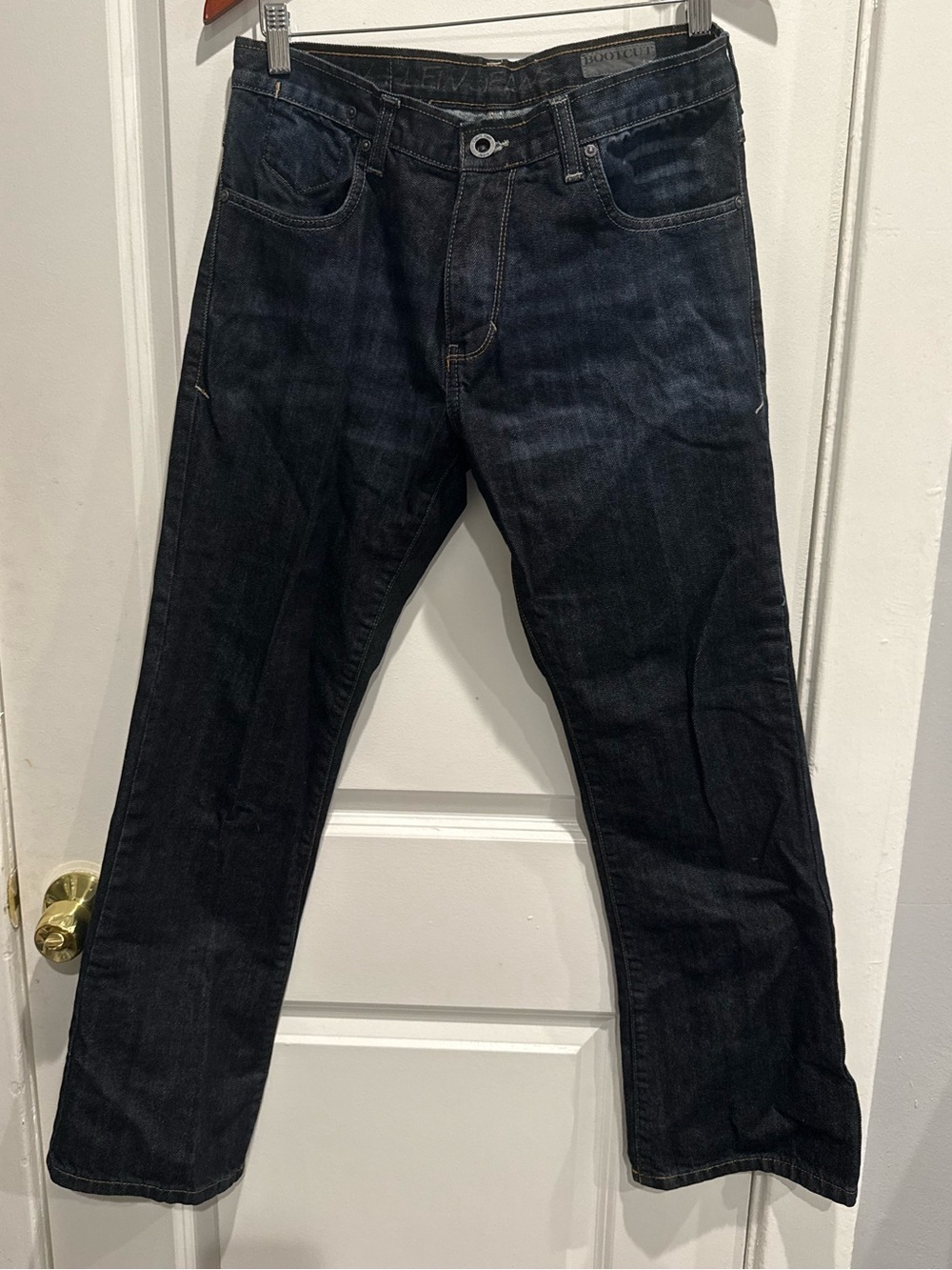 Men's Dark Blue Denim Jeans - Unbranded